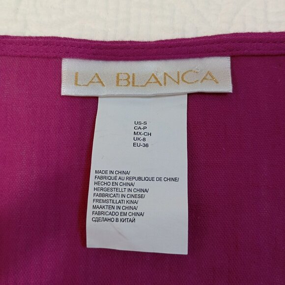 La Blanca Womens Crochet Trim Tunic Cover-Up Pink S 100% Cotton - Picture 2 of 11